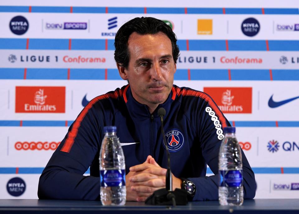 Unai Emery en conférence de presse.