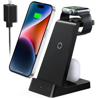 A wireless charging station to tame your bedside table