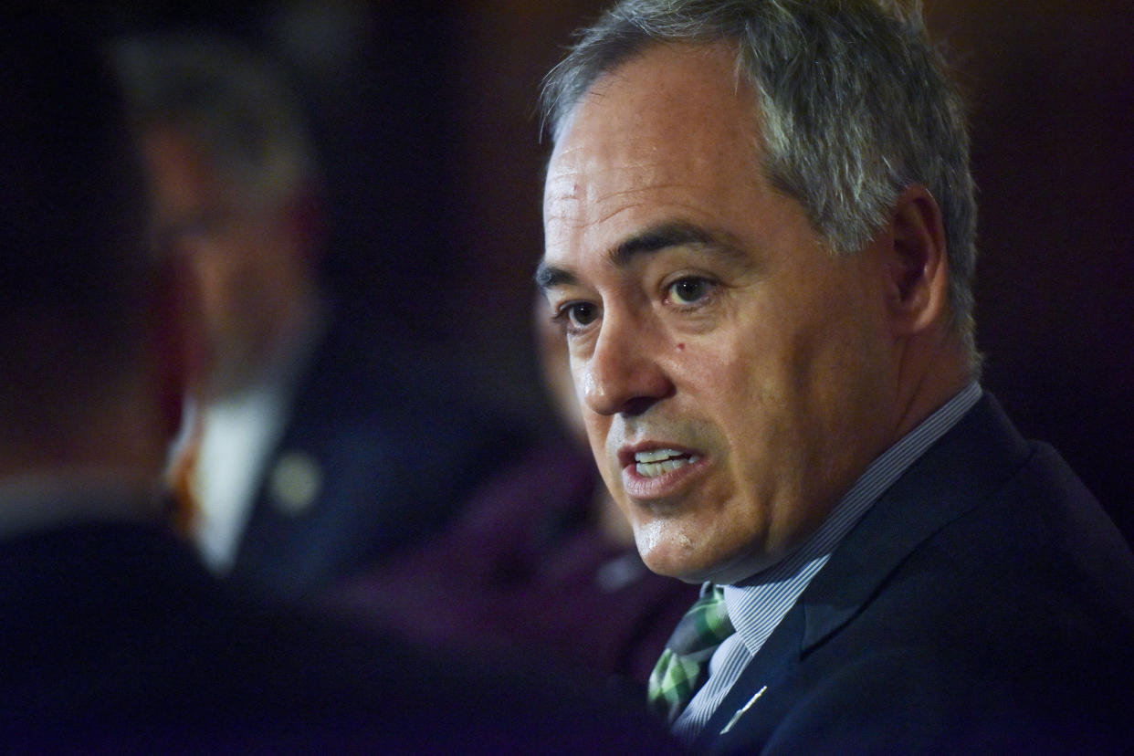 George Mason University President Angel Cabrera to students: I hear you on not liking Brett Kavanaugh being here. Also, he's here to stay. (The Washington Post via Getty Images)