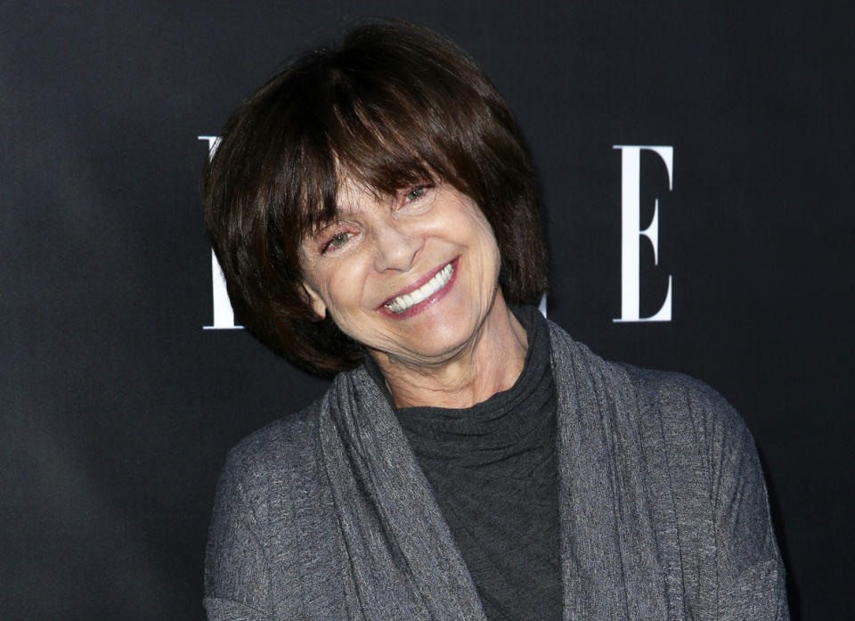 FILE - In this June 7, 2016 file photo, Valerie Harper arrives at the ELLE Women in Comedy event, in Los Angeles. Valerie Harper, who scored guffaws and stole hearts as Rhoda Morgenstern on back-to-back hit sitcoms in the 1970s, has died, Friday, Aug. 30, 2019. She was 80. (Photo by Rich Fury/Invision/AP, File)