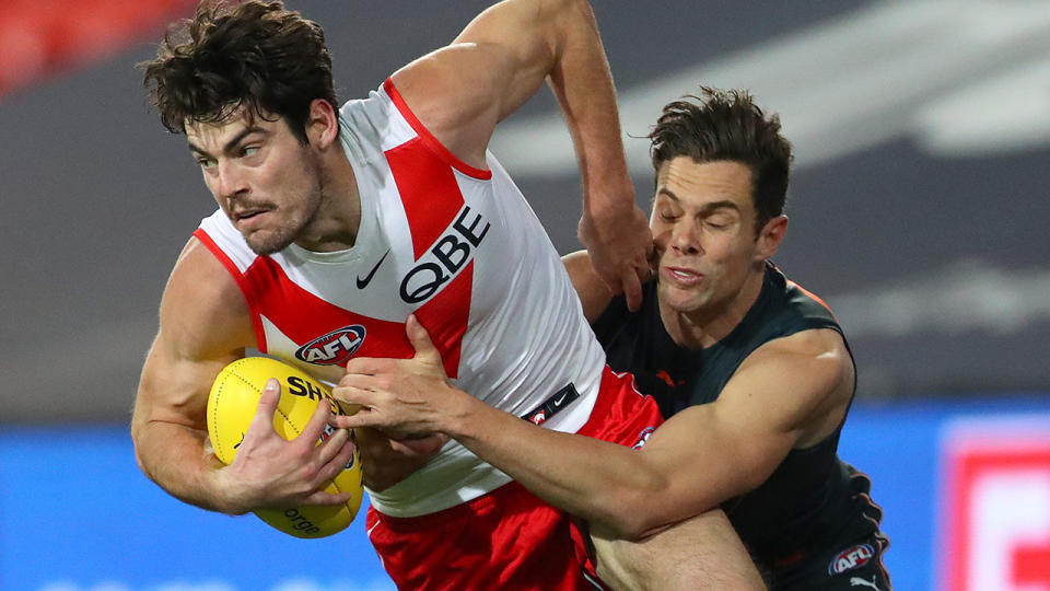 George Hewett has left the Sydney Swans in free agency to sign a deal with Carlton for next season. (Photo by Kelly Defina/Getty Images)