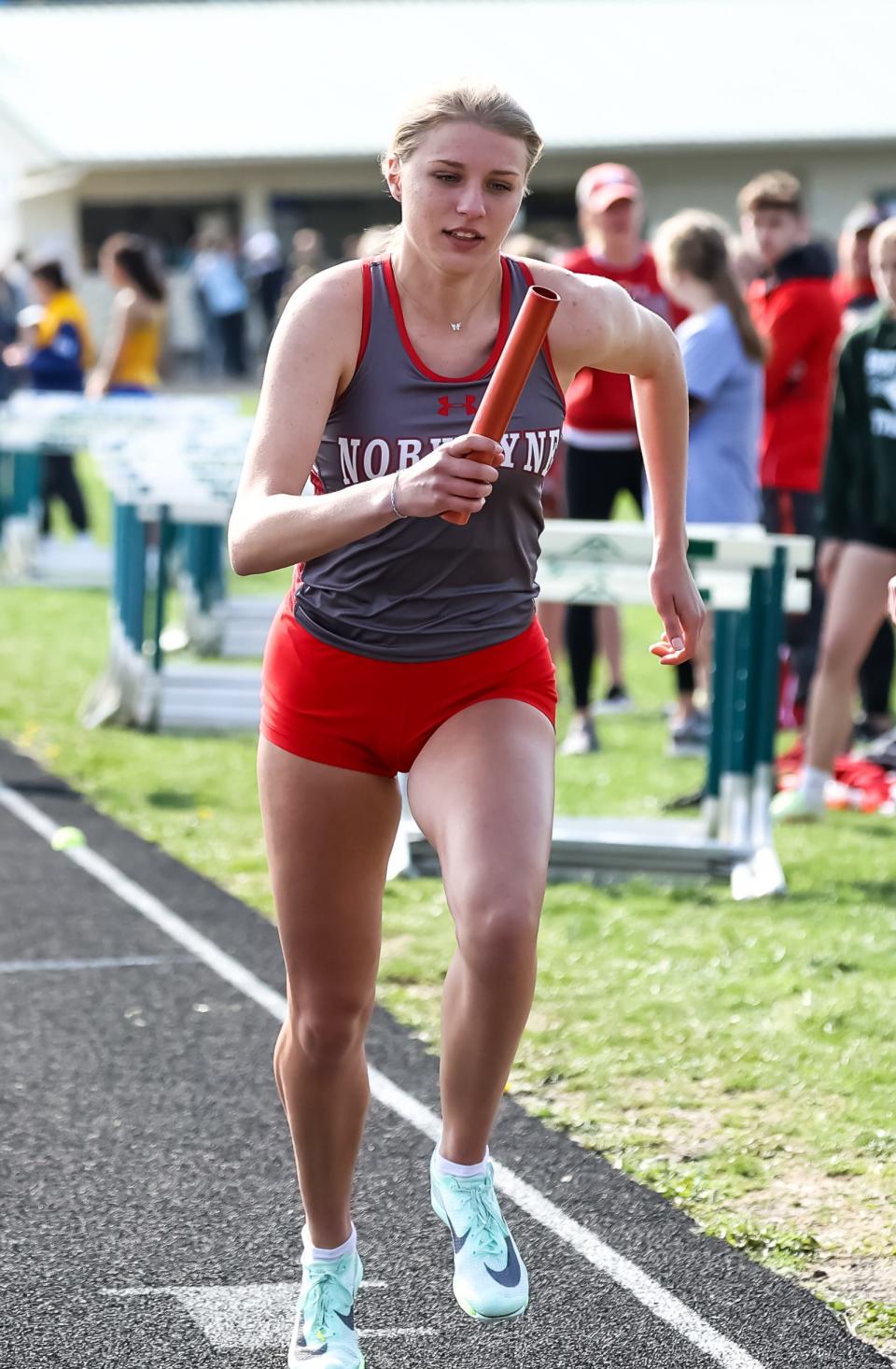 Norwayne's Jaylee Wingate has the area's top reported times in three individual events and as a part of two relays.