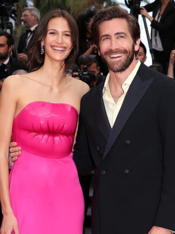 <p>Gisela Schober/Getty</p> Jeanne Cadieu and Jake Gyllenhaal attend the 75th Anniversary celebration screening of "The Innocent (L'Innocent)" during the 75th annual Cannes film festival on May 24, 2022 in Cannes, France.