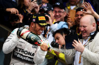 <p>The Englishman won a fourth world championship title, joining Juan Manuel Fangio, Michael Schumacher, Alain Prost and Sebastian Vettel as drivers with four or more. He also became Britain’s most successful F1 driver. </p>