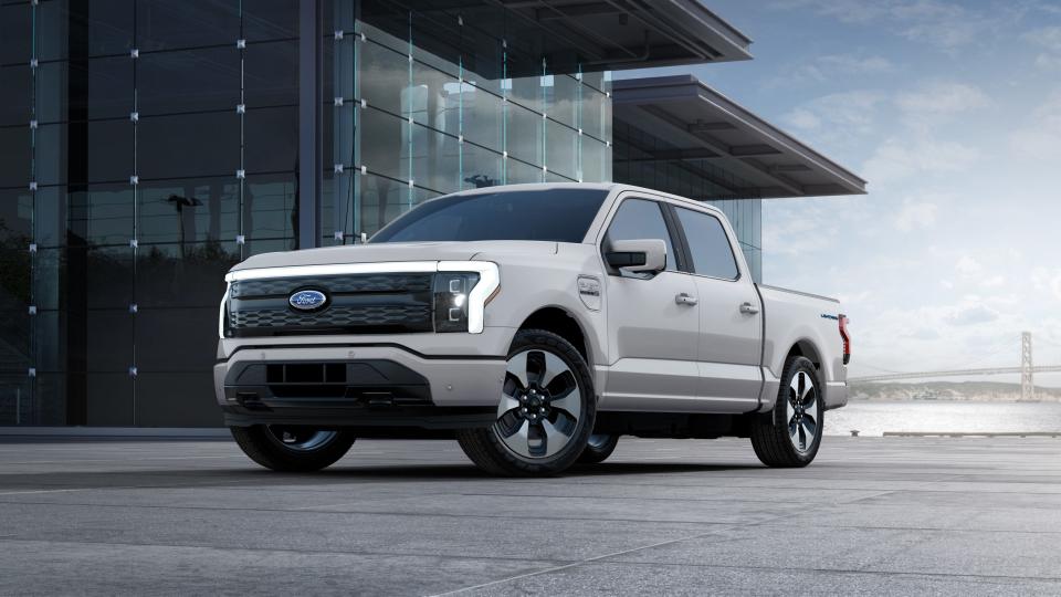 Ford opens the order banks for its 2023 F-150 Lightning on Thursday, Aug. 11, 2022. Avalanche Gray, one of two new colors being offered, is pictured here.