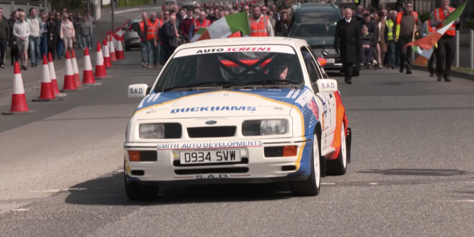 craig breen funeral procession led by sierra cosworth