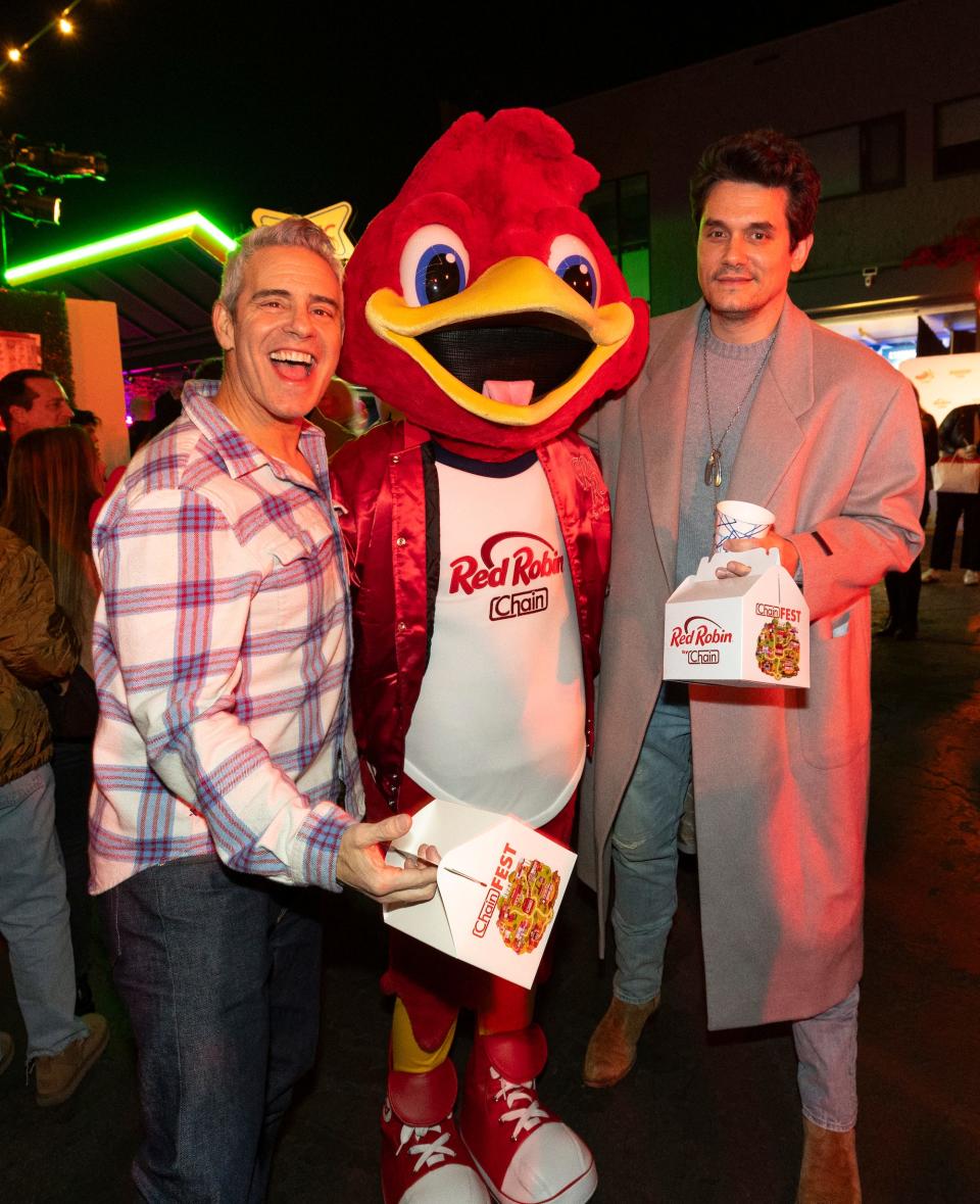 John Mayer and Andy Cohen at ChainFest