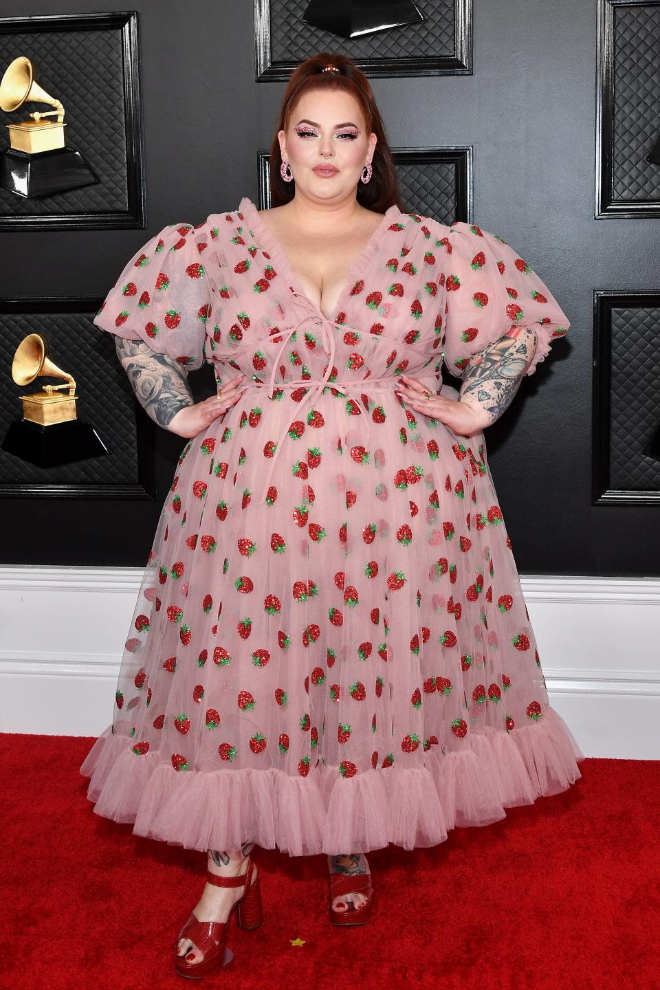 “If Strawberry Shortcake & Lana Del Rey had a baby,” is how influencer Tess Holliday, who helped popularize the dress in January,  described Matoshi's creation earlier this year.