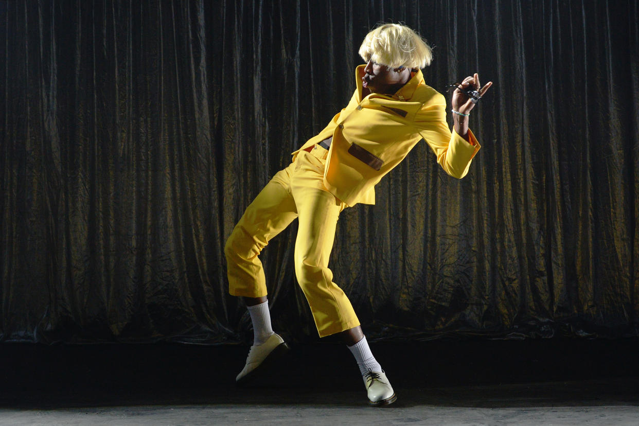 LONDON, ENGLAND - SEPTEMBER 16: Tyler, The Creator performs live on stage at O2 Academy Brixton on September 16, 2019 in London, England. (Photo by Jim Dyson/Getty Images)