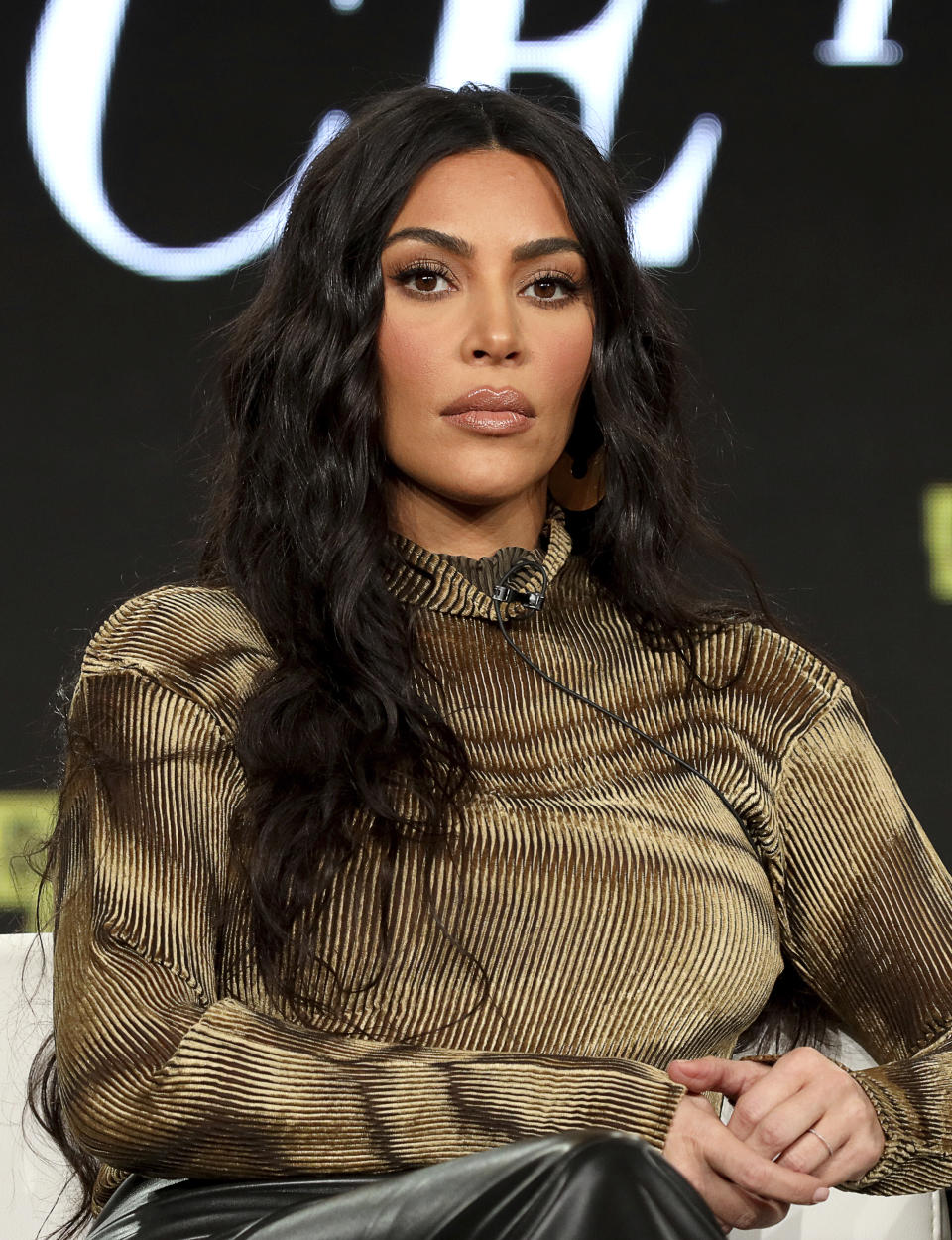En esta foto del 18 de enero del 2020, Kim Kardashian West durante una conferencia de prensa de "Kim Kardashian West: The Justice Project" en Pasadena, California. (Foto por Willy Sanjuan/Invision/AP, Archivo)