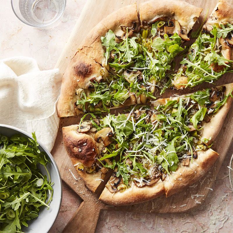 <p>A favorite for Pizza Fridays simply because you get the deliciousness of pizza while getting in some servings of leafy greens. </p><p><em><a href="https://www.womansday.com/food-recipes/a32676434/mushroom-and-arugula-salad-pizza-recipe/" rel="nofollow noopener" target="_blank" data-ylk="slk:Get the Mushroom and Arugula Salad Pizza recipe.;elm:context_link;itc:0;sec:content-canvas" class="link ">Get the Mushroom and Arugula Salad Pizza recipe. </a></em></p>