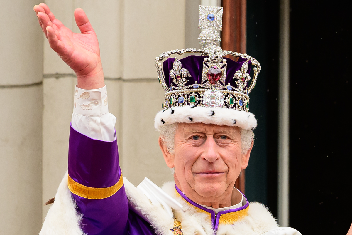 King Charles III waves from the balcony of Buckingham Palace (Getty Images)