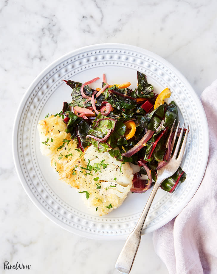 Pan-Fried Cod with Orange and Swiss Chard