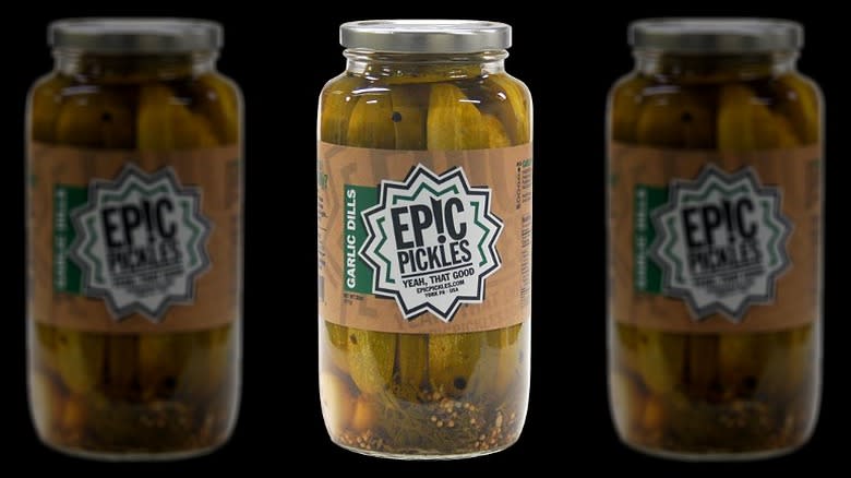 Epic dill pickles in jar