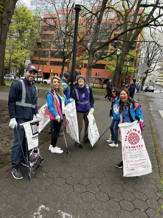 The KOIN 6 team at the SOLVE Earth Day cleanup on Apr. 20, 2024. (KOIN)