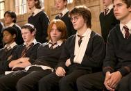 <p>Rupert Grint as Ron Weasley and Daniel Radcliffe as Harry Potter in Warner Bros. Pictures' Harry Potter and the Goblet of Fire - 2005</p>