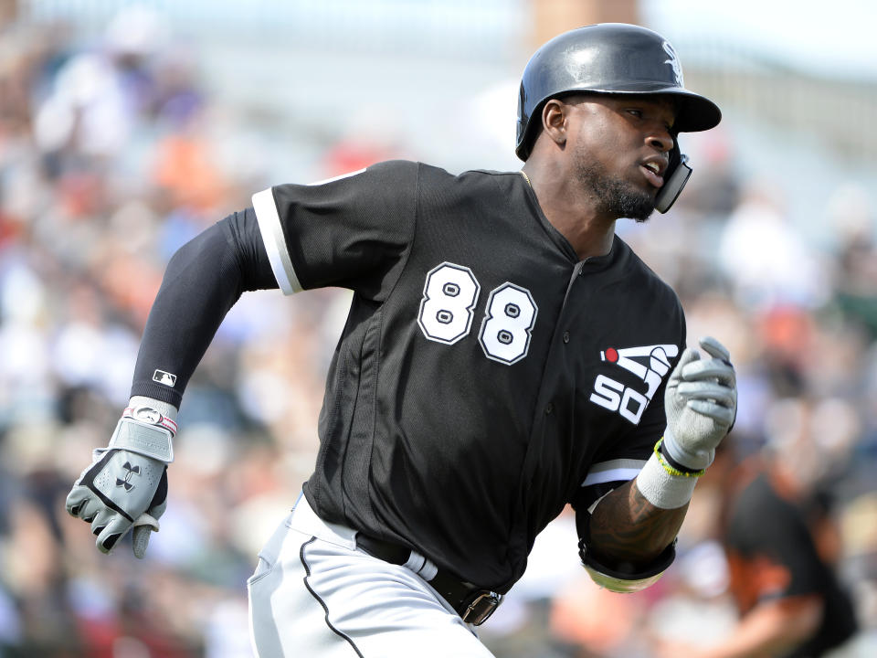 Top prospect Luis Robert and the White Sox have reportedly agreed to a contract extension. (Photo by Ron Vesely/MLB Photos via Getty Images)