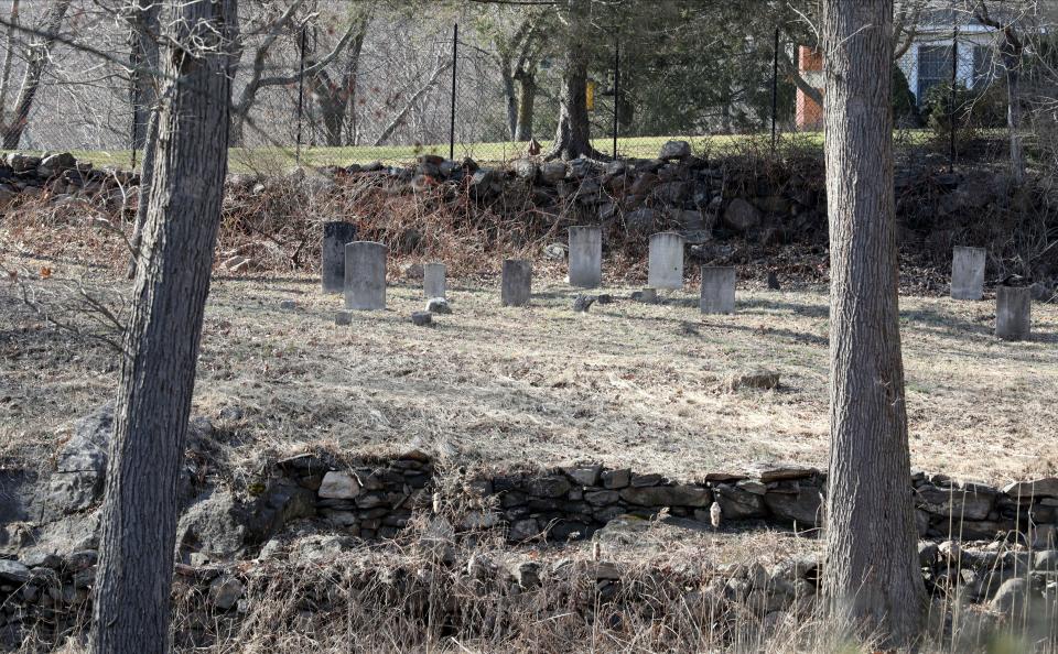 The possible site of The Heady Cemetery on Spring Valley Road in New Castle, New York, photographed March 18, 2022. 