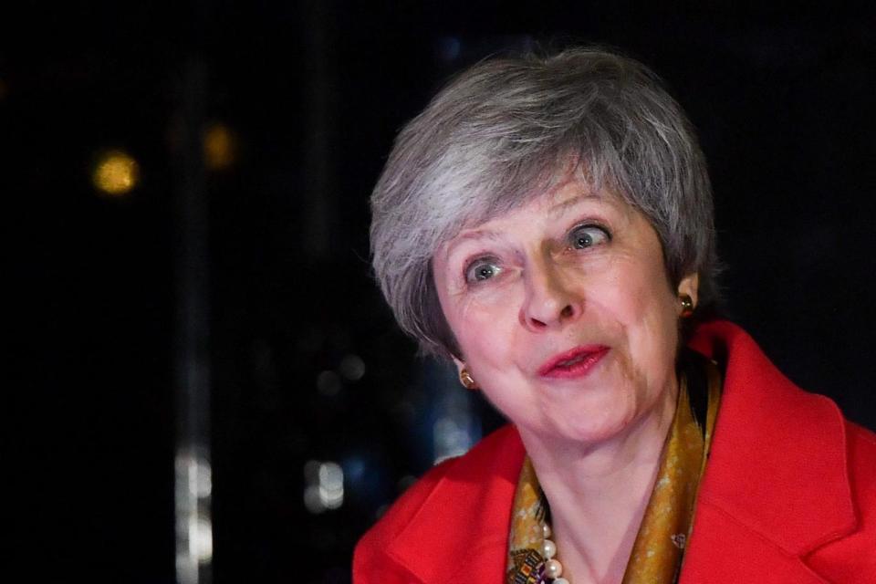 Under pressure on Brexit: Theresa May (AFP/Getty Images)