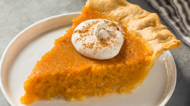 slice of sweet potato pie