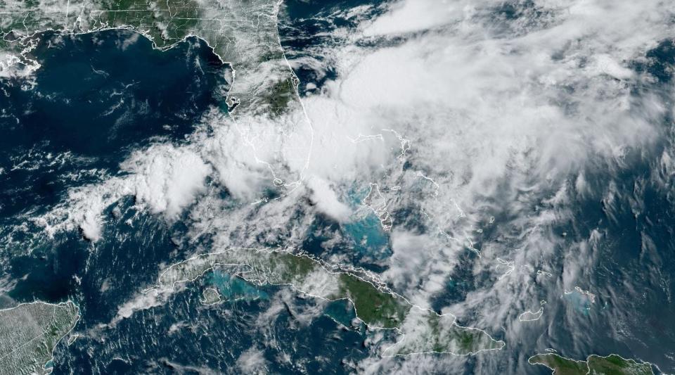 A channel of moisture flows in from the south over Florida on Thursday, June 13, 2024 continuing days of rain that caused life threatening flooding in Broward and Miami Dade counties on June 12, 2024.