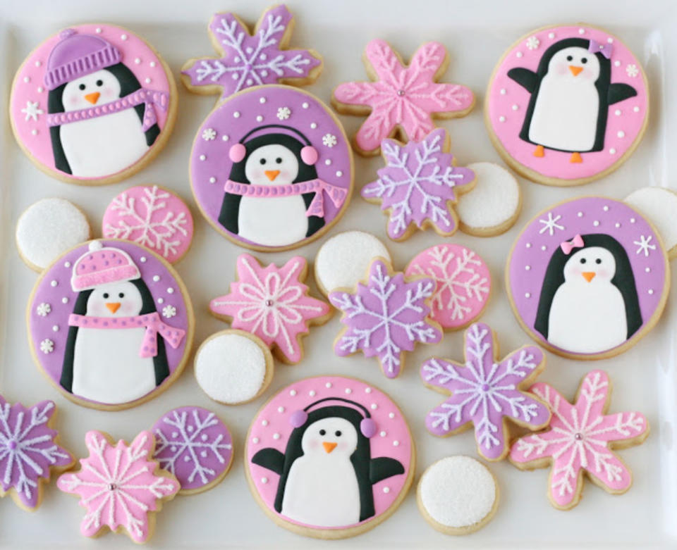 <p>Glorious Treats</p><p>These little penguins have some fun personalities.</p><p><strong>Get the recipe: <a href="https://www.glorioustreats.com/pink-and-purple-penguin-cookies/" rel="nofollow noopener" target="_blank" data-ylk="slk:Penguin Cookies;elm:context_link;itc:0;sec:content-canvas" class="link ">Penguin Cookies</a></strong></p>