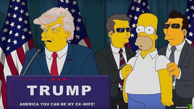 Trump président... chez les Simpson.