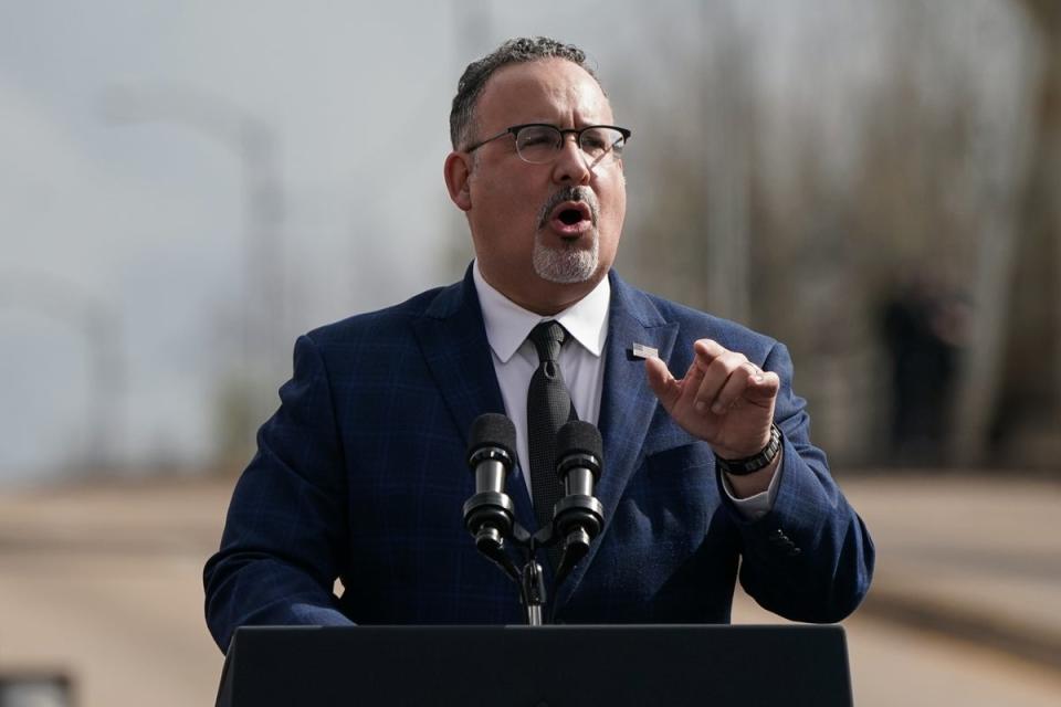 Education Secretary Miguel Cardona was the designated survivor during the 2024 State of the Union address (Getty Images)