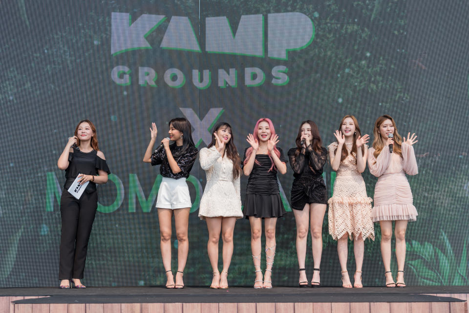 Momoland arrives on the red carpet. (PHOTO: Kamp Singapore)