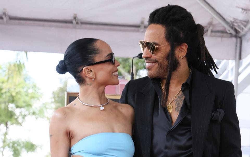 Zoe Kravitz at the unveiling of her father Lenny Kravitz's star on the Hollywood Walk of Fame