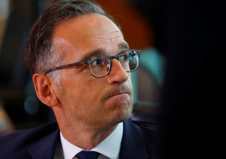 German Justice Minister Heiko Maas arrives for the weekly cabinet meeting at the Chancellery in Berlin, Germany August 30, 2017. REUTERS/Hannibal Hanschke/Files