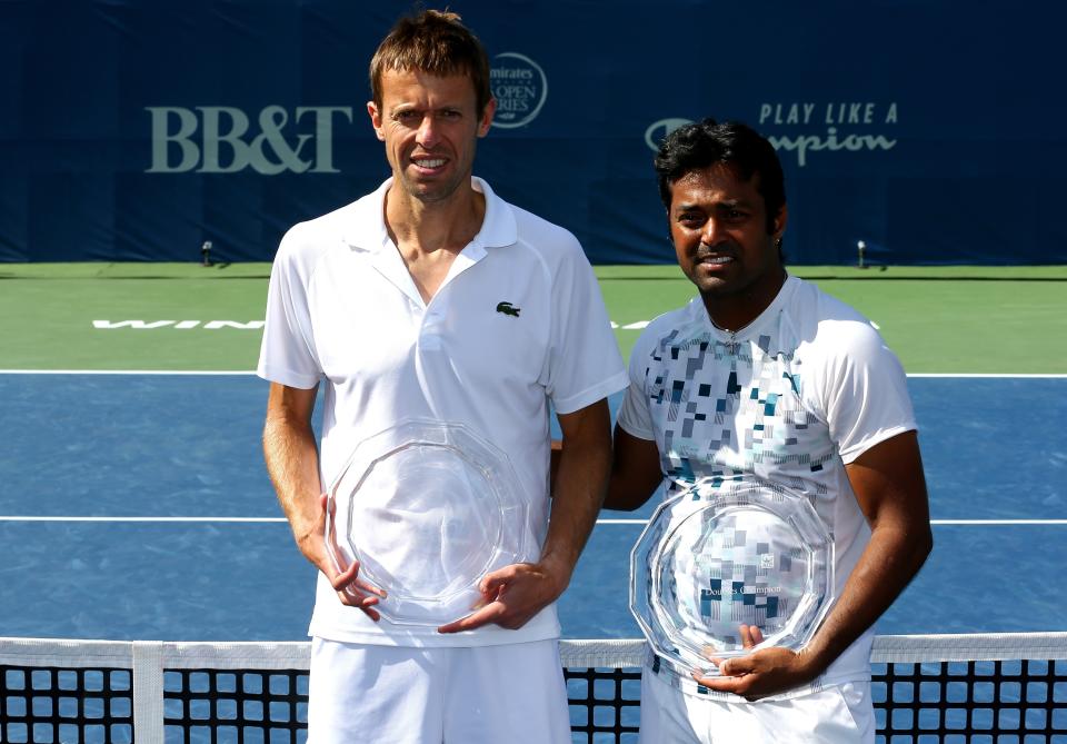 Nestor and Paes won the doubles at Winston-Salem together in 2013. (Photo by Streeter Lecka/Getty Images)