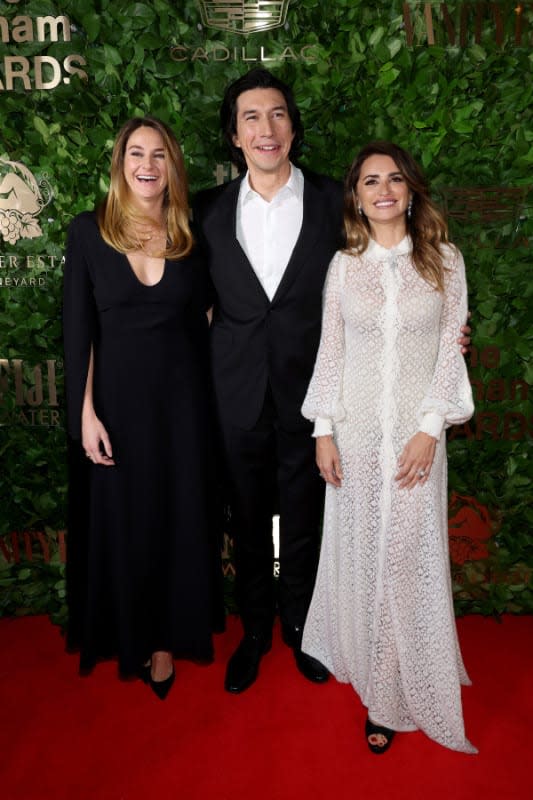 Shailene Woodley, Adam Driver y Penélope Cruz