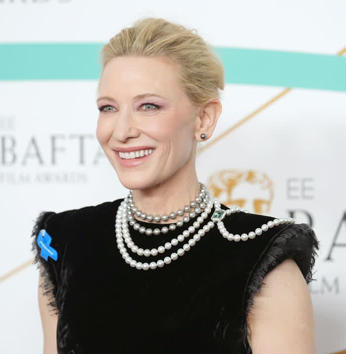 Cate Blanchett Louis Vuitton collar BAFTA