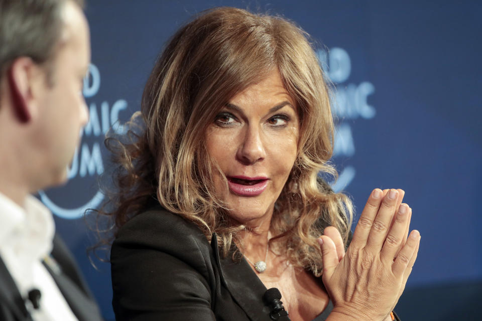 Business Europe president Emma Marcegaglia speaks at the World Economic Forum in Davos (Getty)