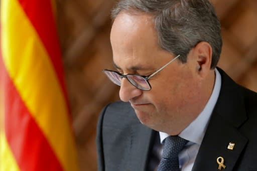 Quim Torra has been banned from Catalonia's regional parliament by Spain's electoralboard