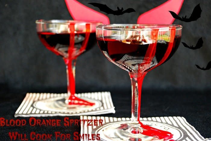 <strong>Get the <a href="http://www.willcookforsmiles.com/2012/10/vampires-weakness-blood-orange-spritzer.html">Vampire's Weakness Cocktail recipe from Will Cook for Smiles</a></strong>