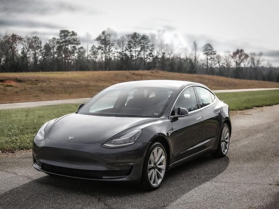 a Tesla Model 3