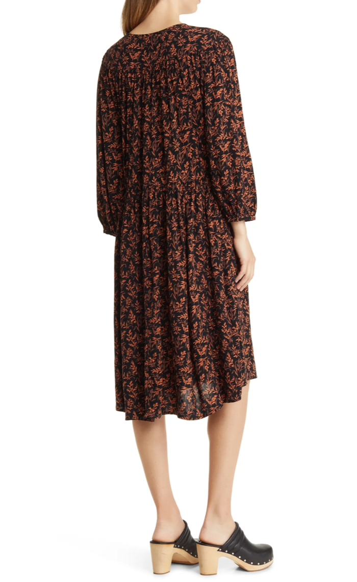 Pair this laid-back frock with a chunky mule (pictured above) for an easy, everyday outfit.