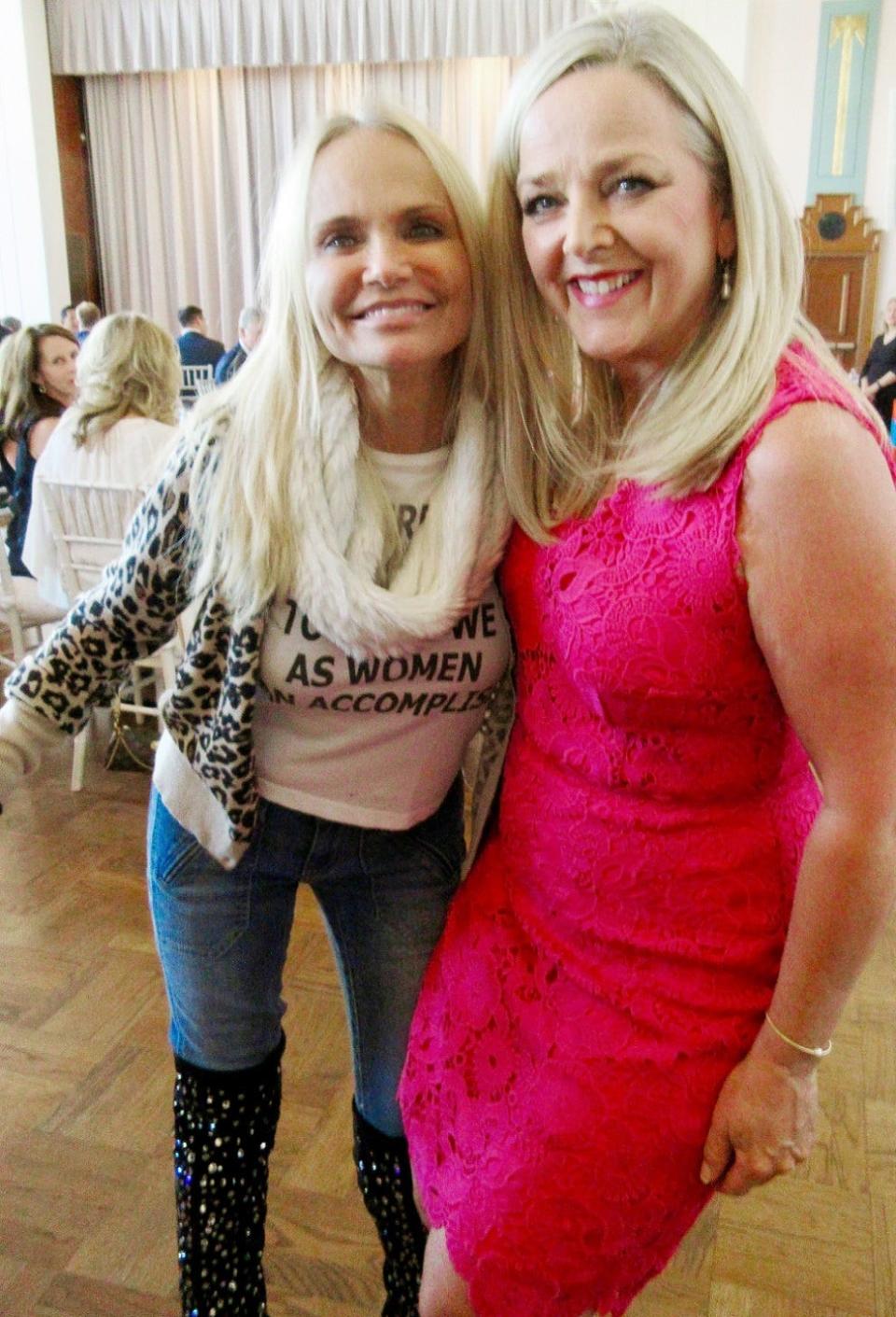 Tony- and Emmy-winning Oklahoma native Kristin Chenoweth and Allied Arts President and CEO Deborah McAuliffe Senner pose for a photo at a dinner prior to Chenoweth's 2019 “My Love Letter to Oklahoma” performance at the Civic Center Music Hall. The concert benefited Allied Arts.