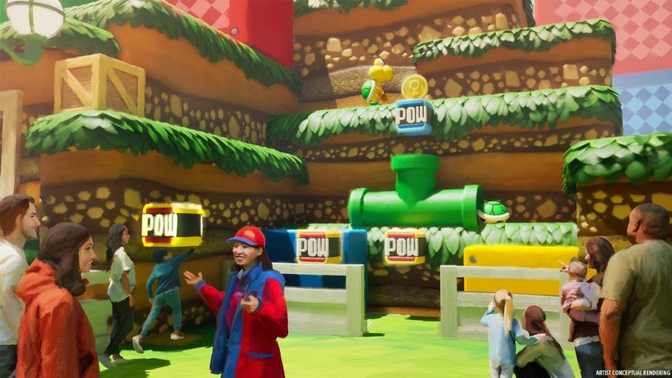 Concept art of interactive Koopas for Epic Universe's Super Mario Land