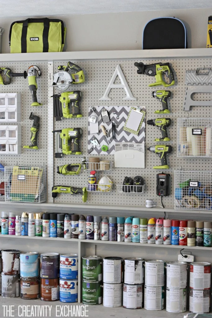 garage organization ideas pegboard