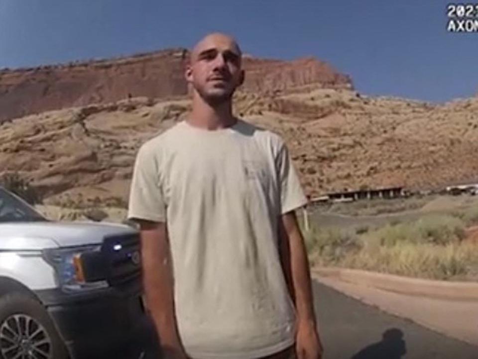 Brian Lundrie during a police stop in Utah in August  (Moab City Police Department/AFP)