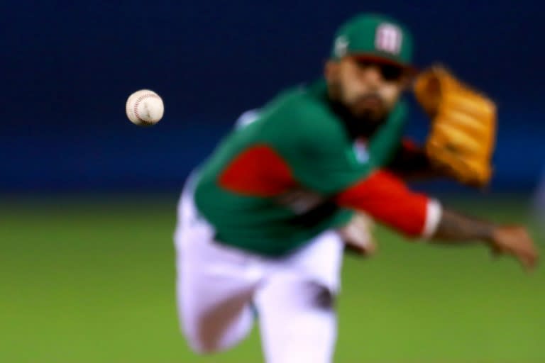 Sergio Romo of Mexico pitches in the bottom of the sixth inning during their World Baseball Classic Pool D game against Venezuela, at Panamericano Stadium in Zapopan, Mexico, on March 12, 2017