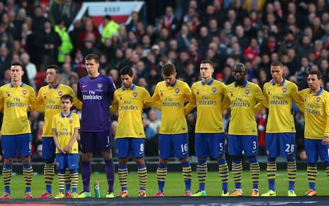 Arsenal before their 1-0 loss at United in 2013 - Credit: Getty Images