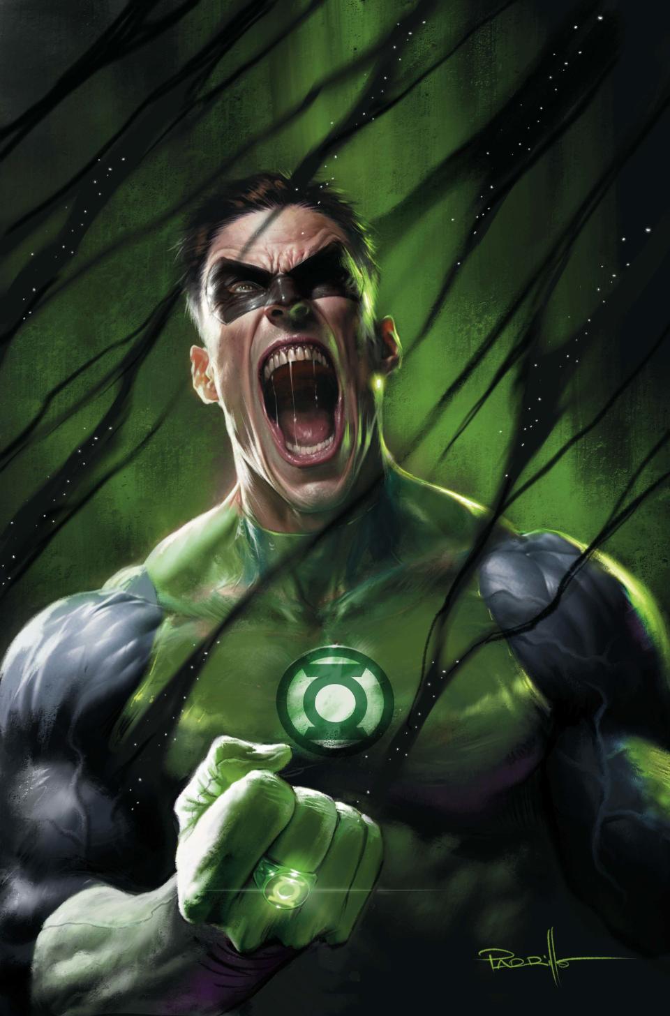 Green Lantern yells