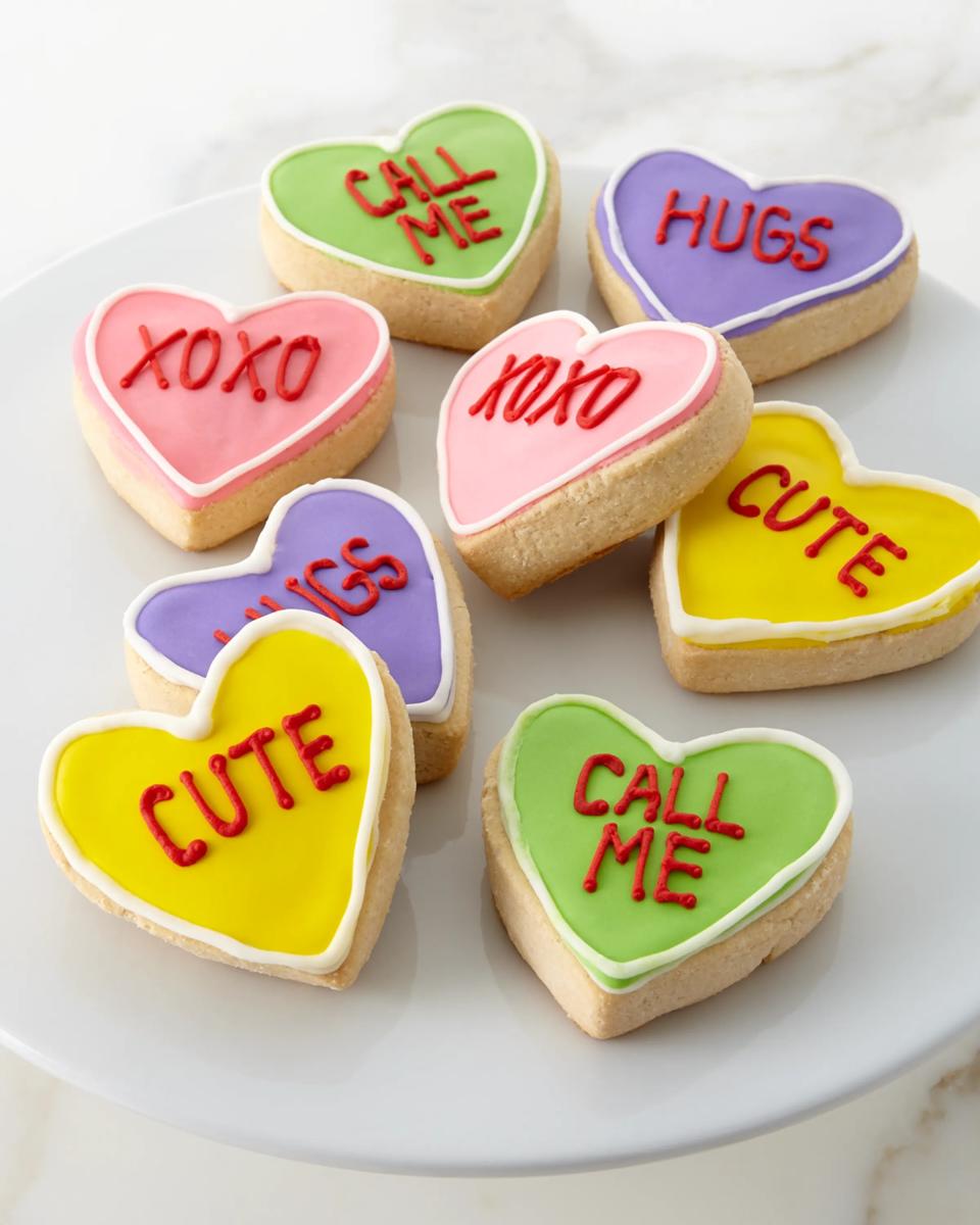 Le Gourmet Baking Conversation Hearts Shortbread Cookies