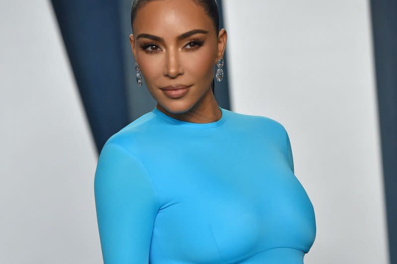 Kim Kardashian arrives for the Vanity Fair Oscar Party at the Wallis Annenberg Center for the Performing Arts in Beverly Hills, Calif., in 2022. File Photo by Chris Chew/UPI