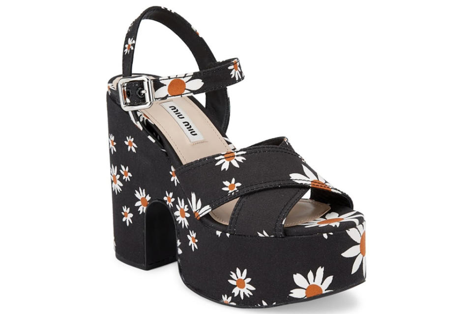 miu miu, daisy, platform sandal