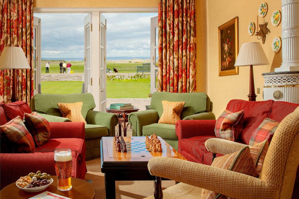 View of the golf course from inside the Greywalls Hotel &amp; Chez Roux Restaurant